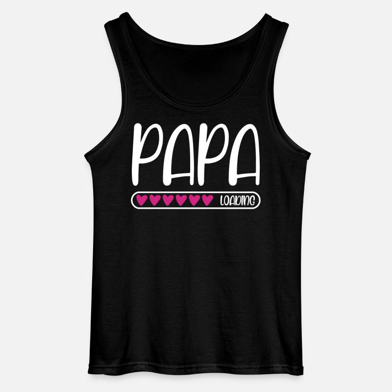 Papa loading - Gildan Männer Tank Top - Schwarz