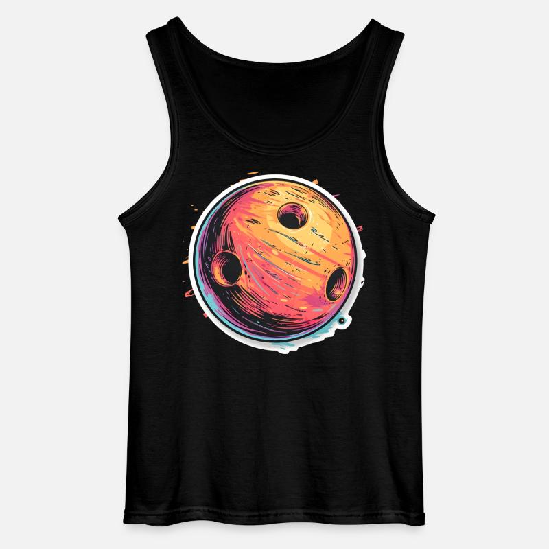 Bowlingkugel Cartoon Look - Gildan Männer Tank Top - Schwarz