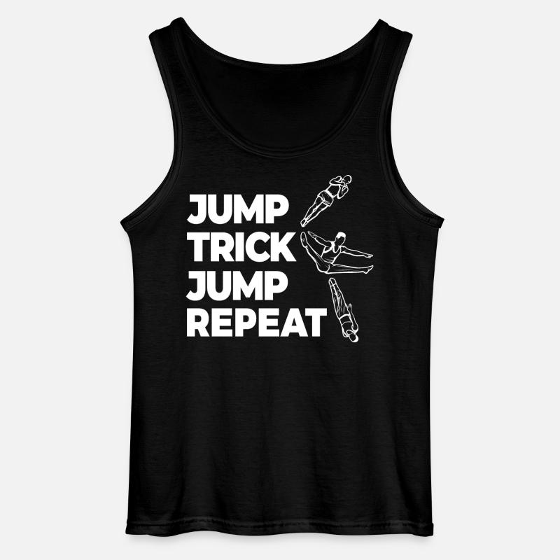 Jump Trick Jump Repeat - Gildan Männer Tank Top - Schwarz