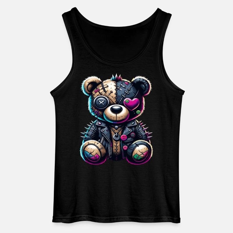 Ours en peluche Punk Emo - Débardeur Gildan Homme - noir