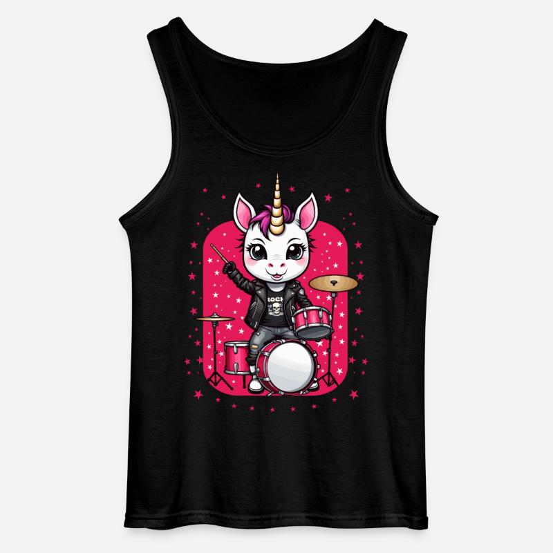 Punk Rock Einhorn - Gildan Männer Tank Top - Schwarz