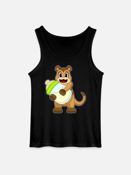 Erdmännchen Babyflasche Milch - Gildan Männer Tank Top - Schwarz