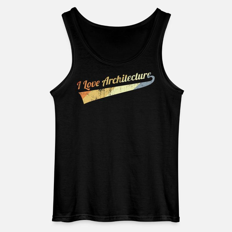 I Love Architecture - Gildan Männer Tank Top - Schwarz