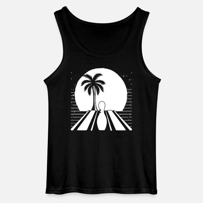 Bowling Grafik - Gildan Männer Tank Top - Schwarz
