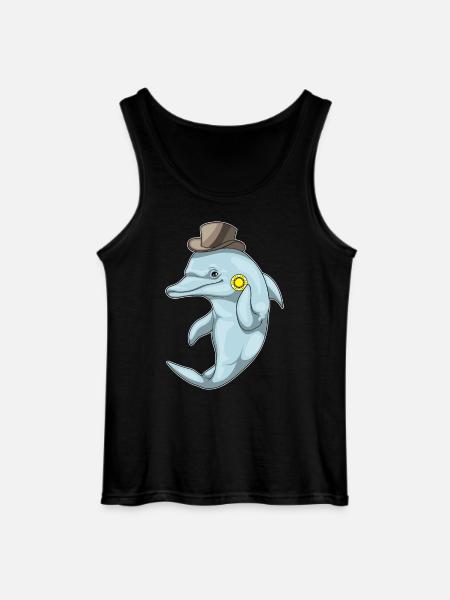 Dolphin Poker Poker Chips - Gildan Men’s Tank Top - black