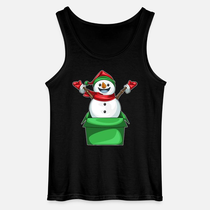 Schneemann Weihnachten Karton - Gildan Männer Tank Top - Schwarz