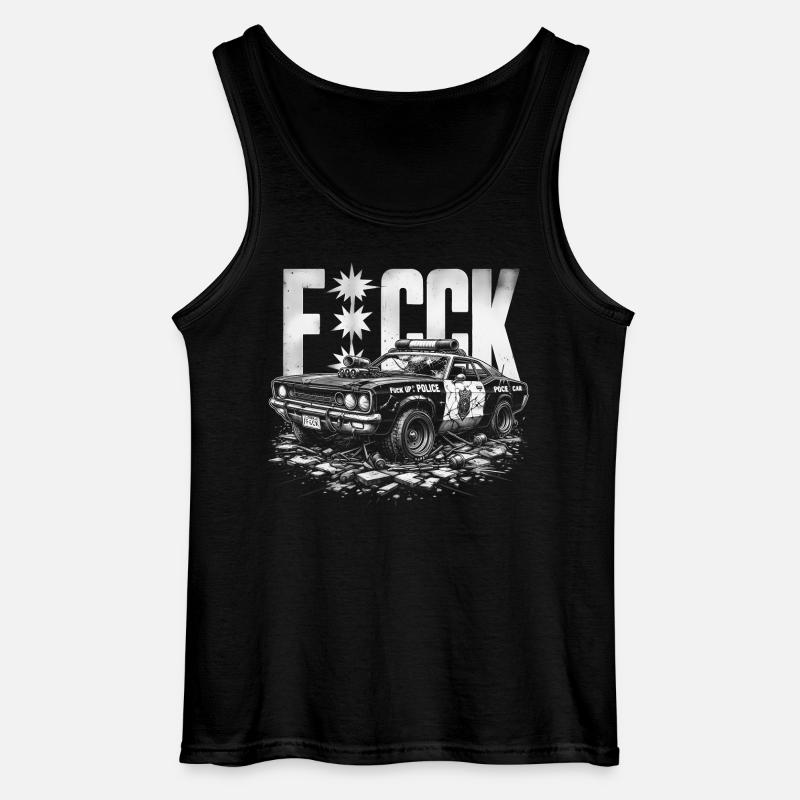 Polizeiauto - Gildan Männer Tank Top - Schwarz