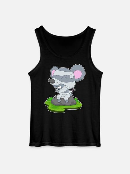 Mouse Halloween Mummy - Gildan Men’s Tank Top - black