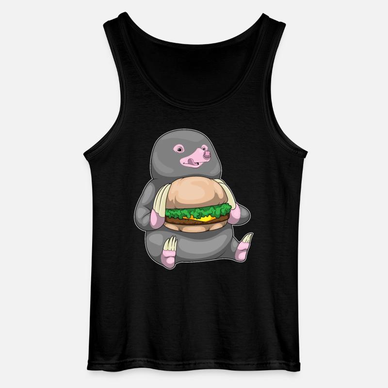 Mole Cheeseburger - Gildan Men’s Tank Top - black