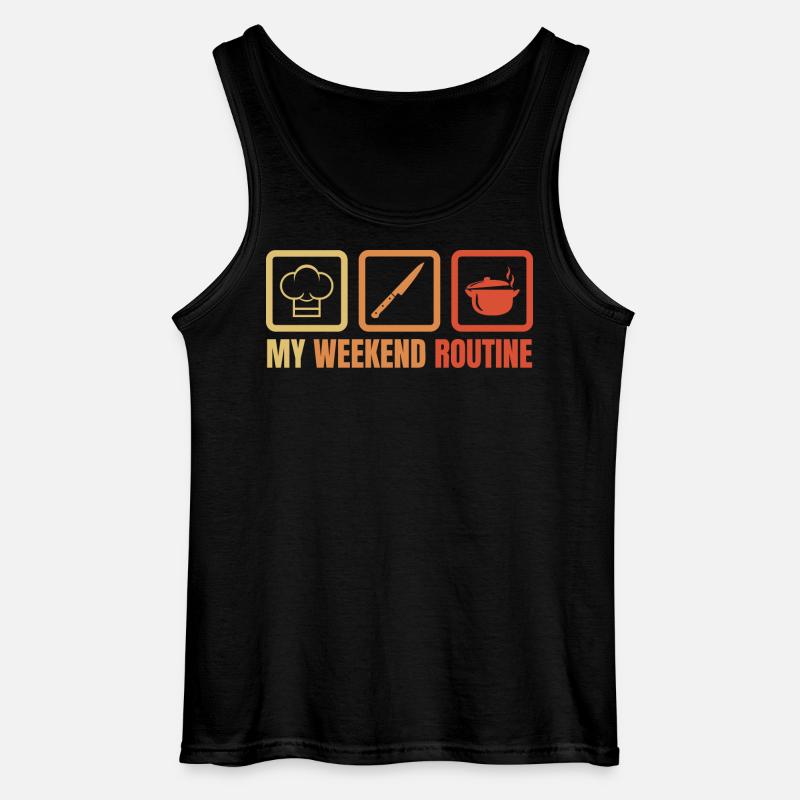 Wochenend Kochen - Gildan Männer Tank Top - Schwarz