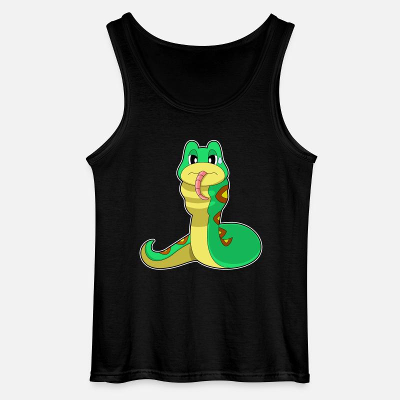 Schlange Essen - Gildan Männer Tank Top - Schwarz