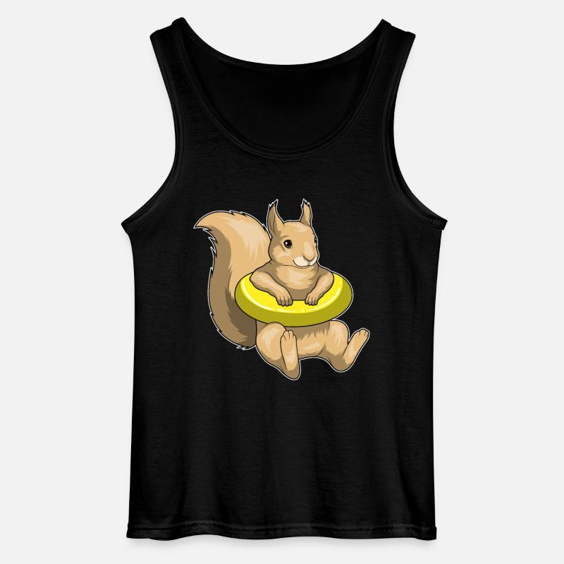Eichhörnchen Schwimmen Schwimmring - Gildan Männer Tank Top - Schwarz