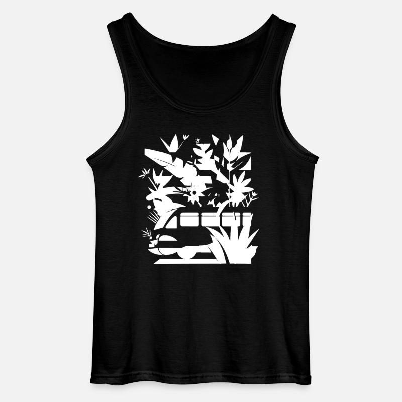 Cartoon Eisenbahn - Gildan Männer Tank Top - Schwarz