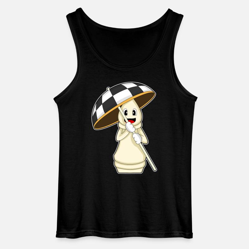 Chess Piece Rook Chess - Gildan Men’s Tank Top - black