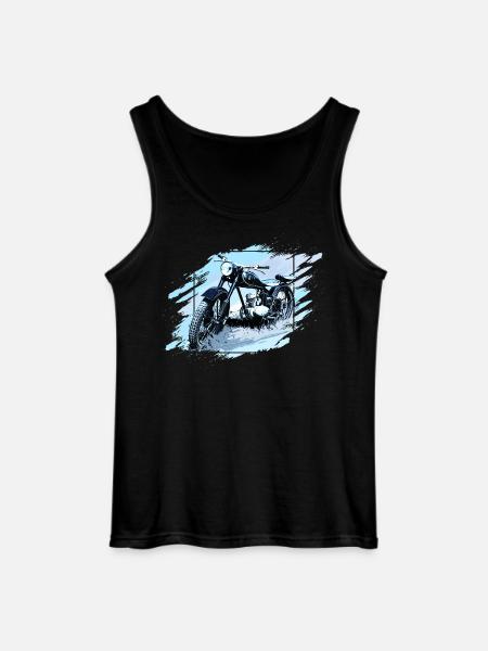 125 Zschopau GDR Motorcycle - Gildan Men’s Tank Top - black