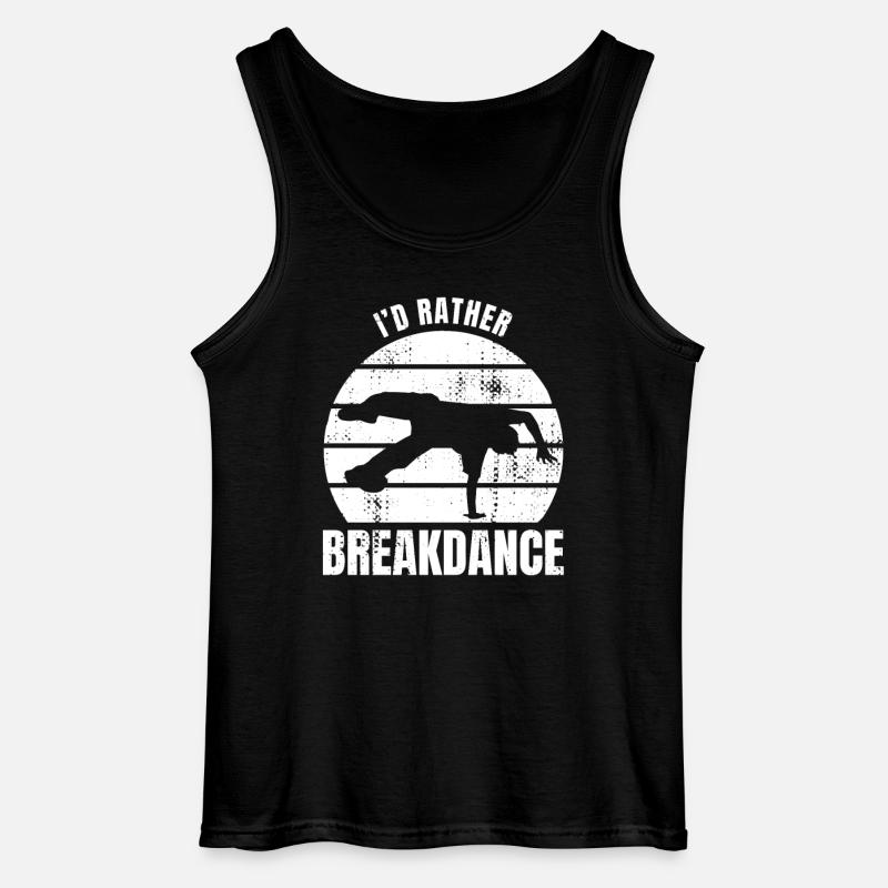 I'd Rather Breakdance - Gildan Männer Tank Top - Schwarz