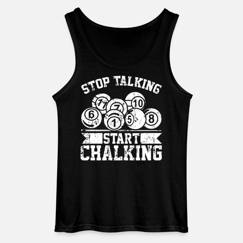 Stop Talking Start Chalking - Gildan Männer Tank Top - Schwarz