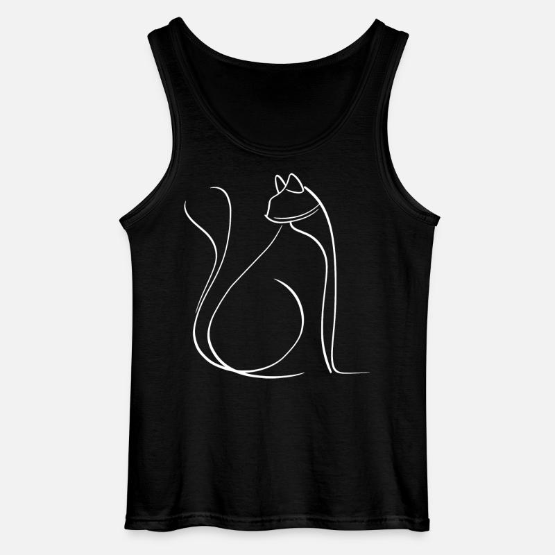 Katze - Gildan Männer Tank Top - Schwarz