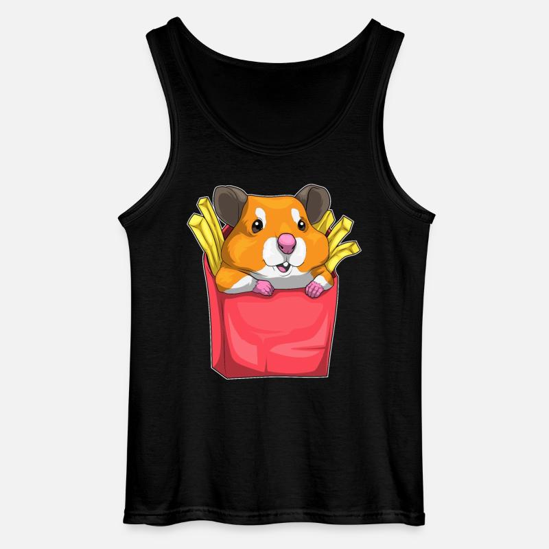 Hamster Pommes frites - Gildan Männer Tank Top - Schwarz