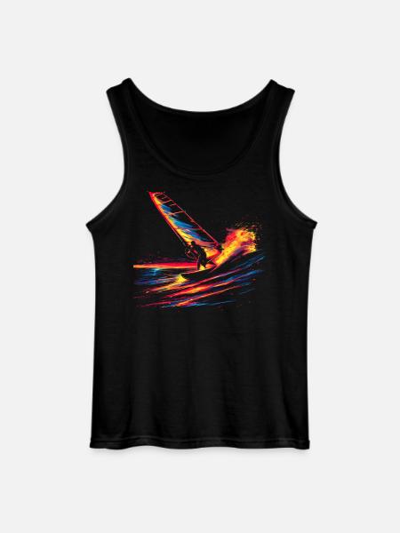 Oldschool Windsurfing - Gildan Men’s Tank Top - black