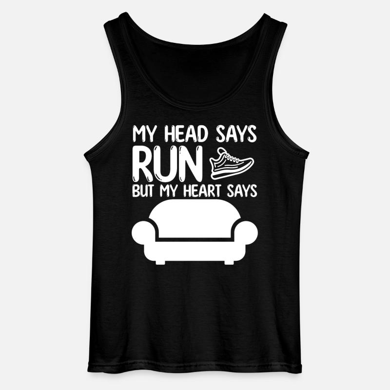 Antisportler Couch - Gildan Männer Tank Top - Schwarz