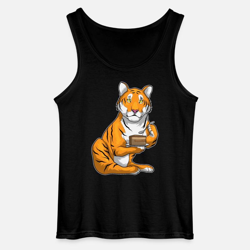Tiger Cake - Gildan Men’s Tank Top - black