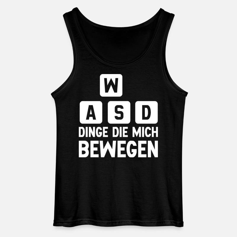WASD - Dinge die mich bewegen - Gildan Männer Tank Top - Schwarz
