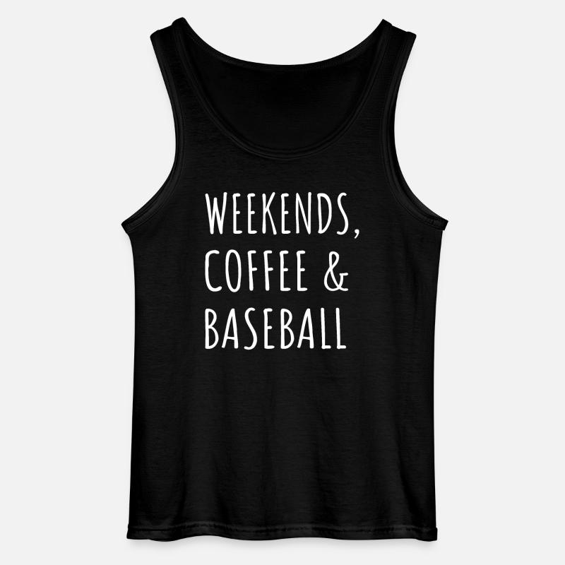 Weekends, Coffee And Baseball I - Gildan Men’s Tank Top - black