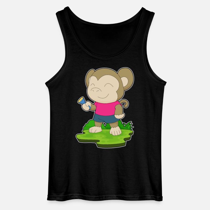 Affe Taschenlampe - Gildan Männer Tank Top - Schwarz