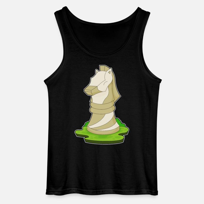 Schachfigur Springer Schach - Gildan Männer Tank Top - Schwarz