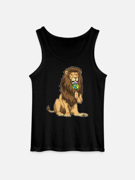 Lion Lollipop - Gildan Men’s Tank Top - black