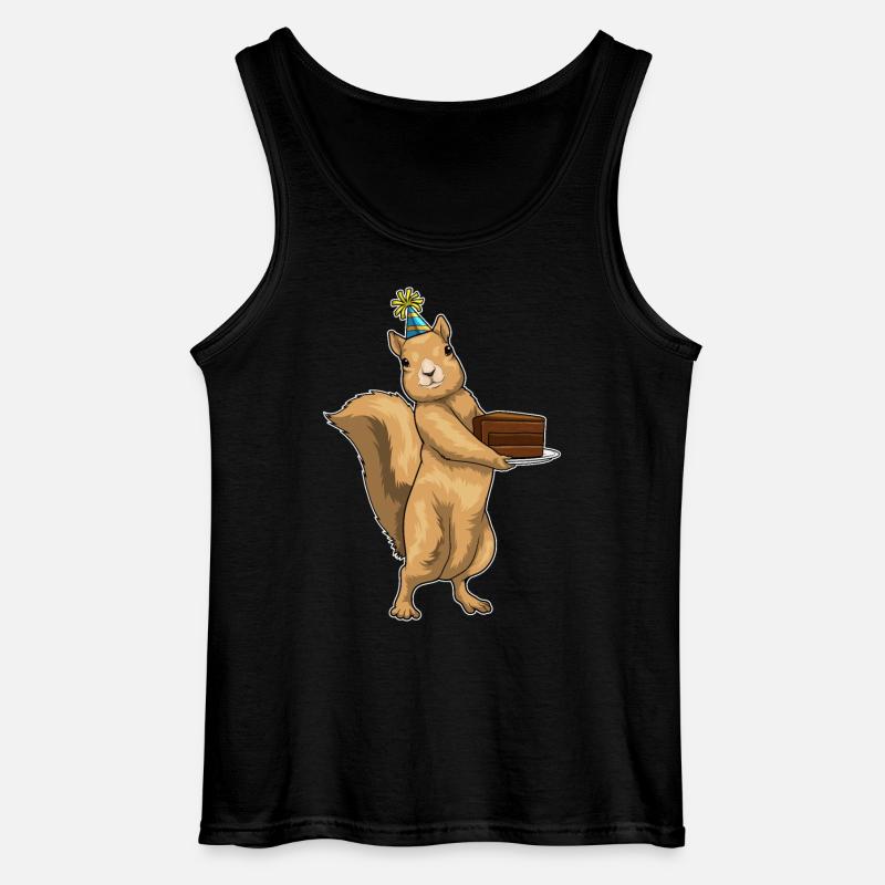 Eichhörnchen Geburtstag Kuchen - Gildan Männer Tank Top - Schwarz