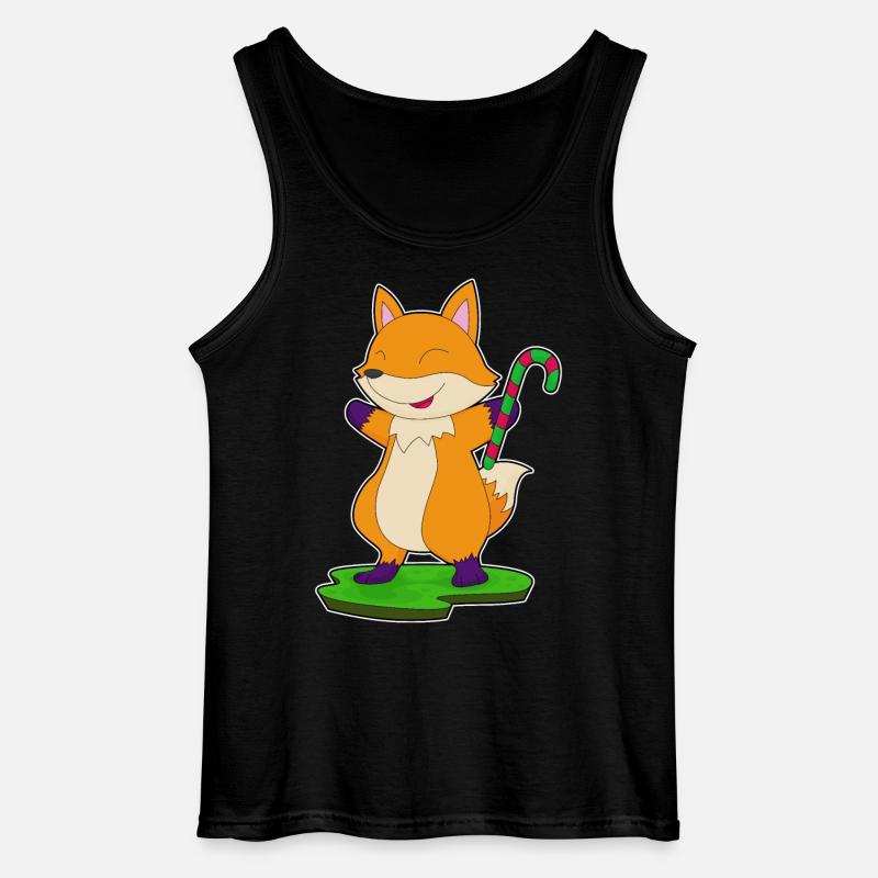 Fuchs Zuckerstange - Gildan Männer Tank Top - Schwarz