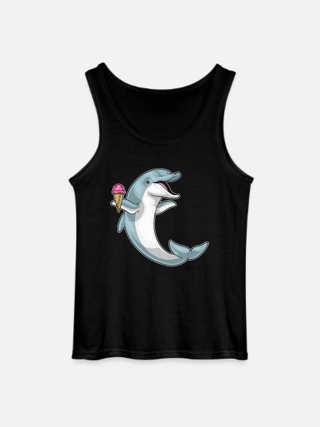 Delfin Waffeleis - Gildan Männer Tank Top - Schwarz