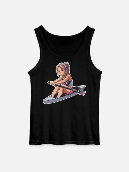 Rameur Fille Graphique - Débardeur Gildan Homme - noir