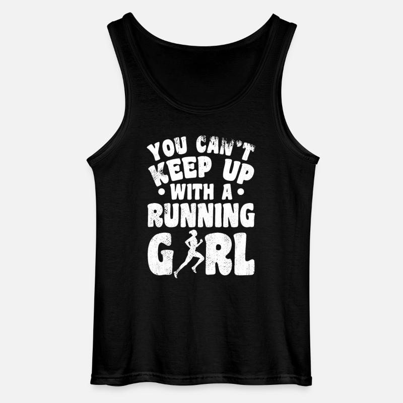 Laufendes Mädchen - Gildan Männer Tank Top - Schwarz