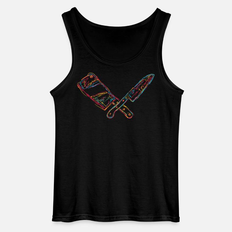 Retro Hackbeil - Gildan Männer Tank Top - Schwarz