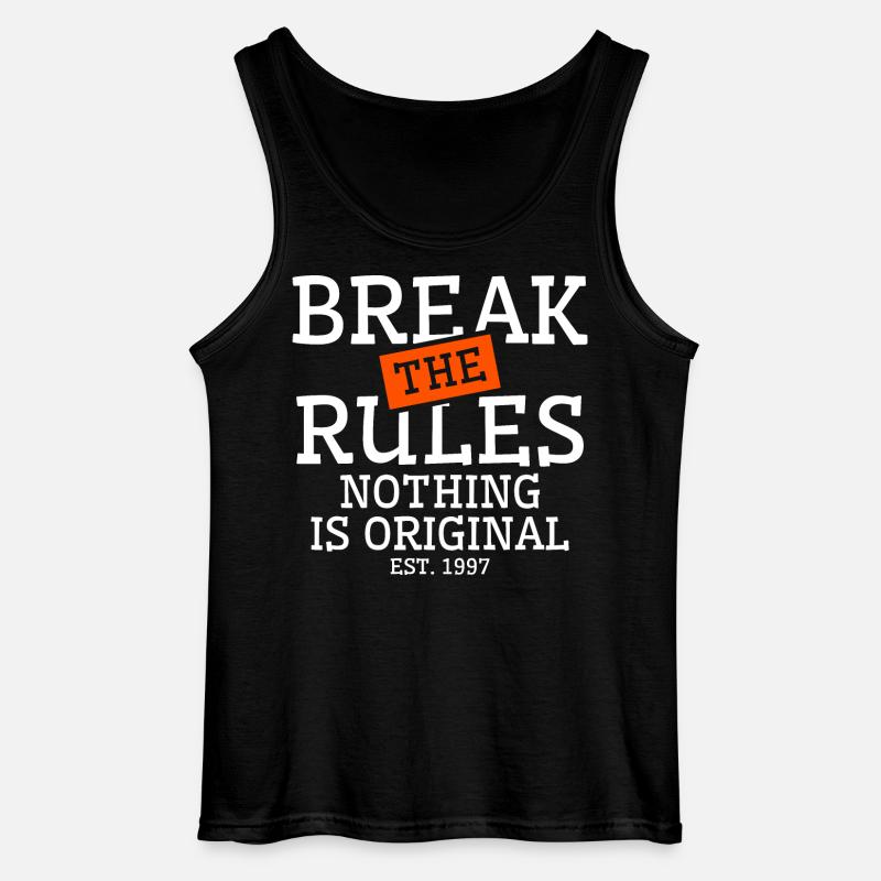break rules original - Gildan Men’s Tank Top - black