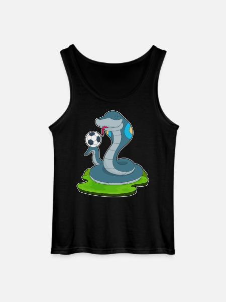 Snake Soccer Player Soccer - Gildan Men’s Tank Top - black