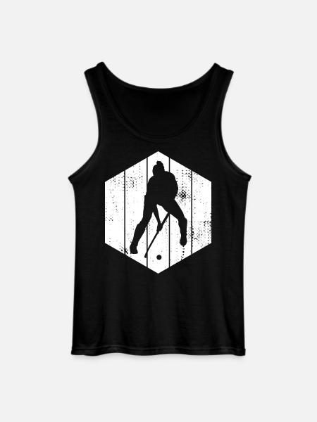 Hockey Player Sketch - Gildan Men’s Tank Top - black