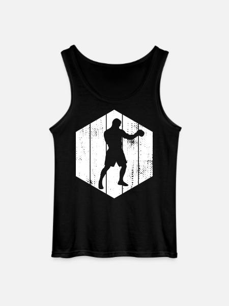 Boxer Sketch - Gildan Men’s Tank Top - black