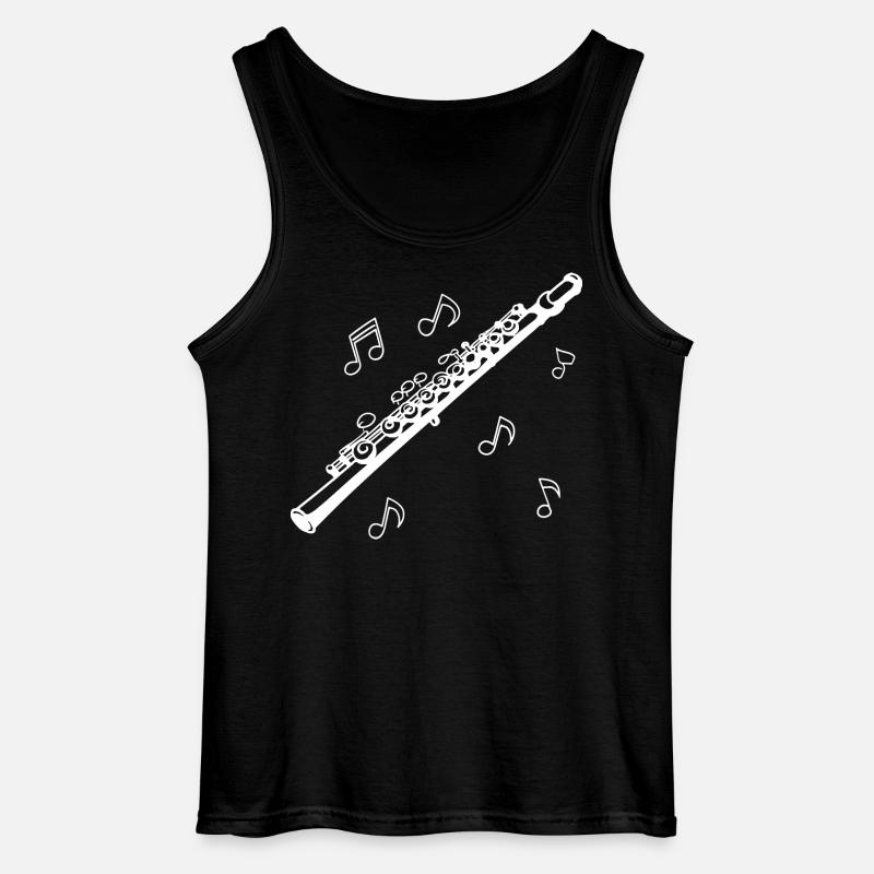 Flöte - Gildan Männer Tank Top - Schwarz