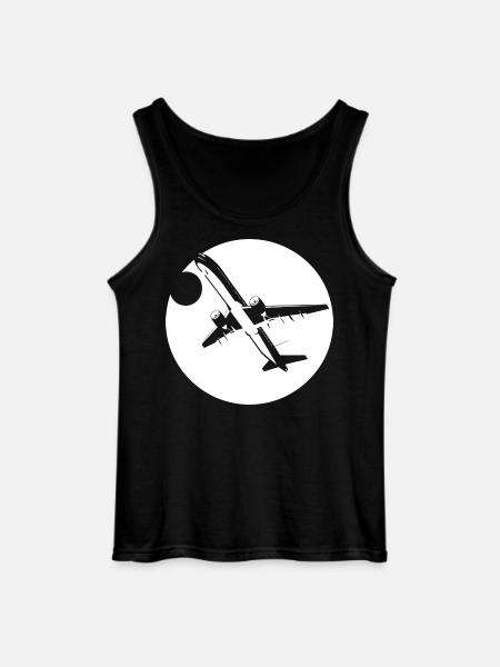 Aviator Drawing - Gildan Men’s Tank Top - black