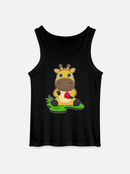 Giraffe Poker Poker Cards - Gildan Men’s Tank Top - black