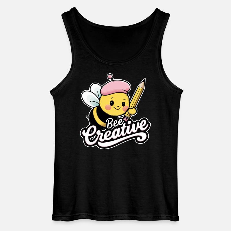 kreative Biene Bee be creative - Gildan Männer Tank Top - Schwarz