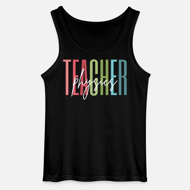 Physik Lehrerin Schule Geschenk - Gildan Männer Tank Top - Schwarz