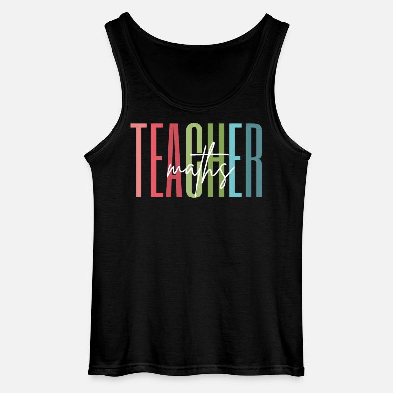 Mathelehrerin Mathe Lehrerin Geschenk - Gildan Männer Tank Top - Schwarz