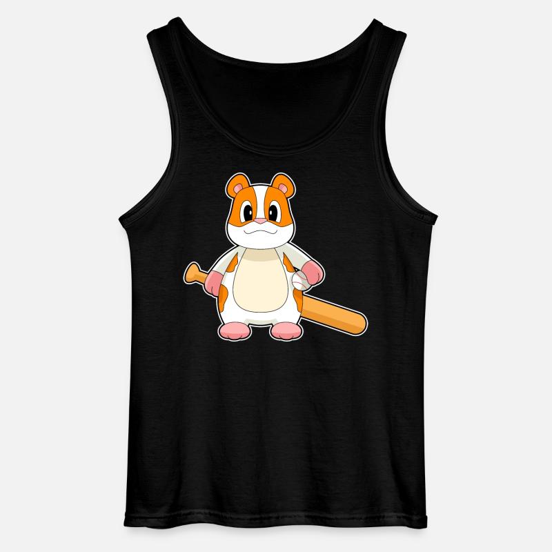 Hamster Baseball Baseballschläger - Gildan Männer Tank Top - Schwarz