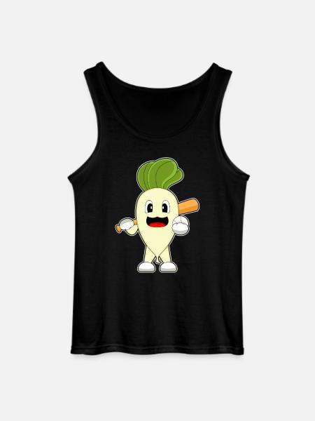 Radish Baseball Baseball Bat - Gildan Men’s Tank Top - black