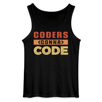 Entwickler Spruch - Gildan Männer Tank Top - Schwarz - Vorne - AI Model Male 185 dark (185cm)